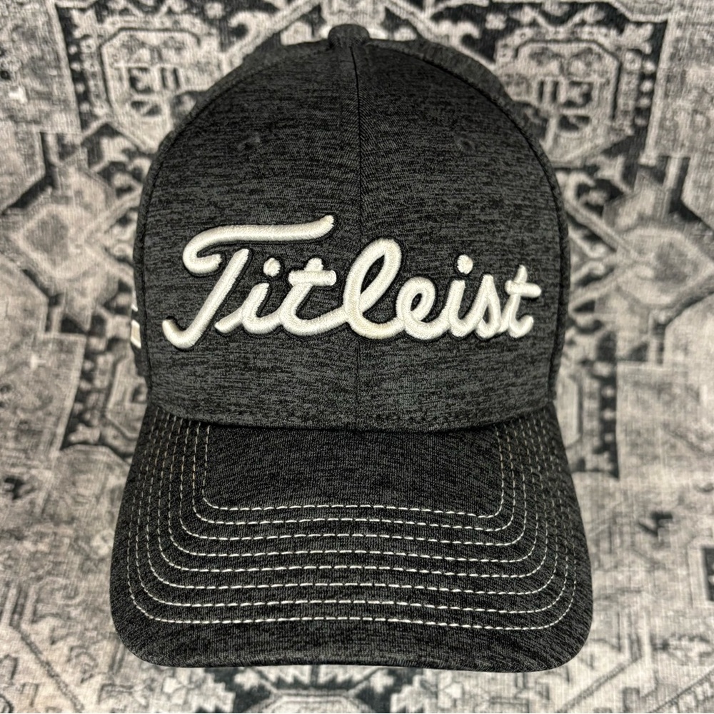 Titleist New Era Pro V1 Foot Joy Golf Fitted Hat Size M/L Heather Charcoal‎ Gray